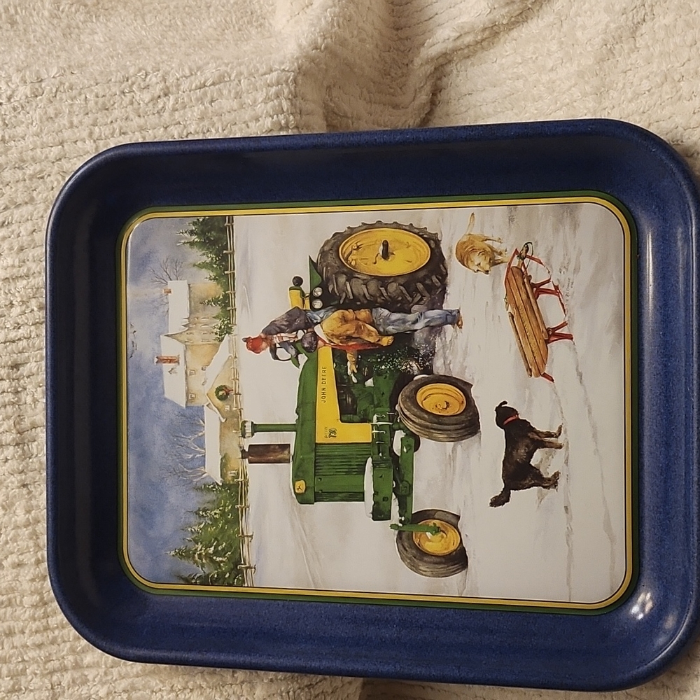 John Deer metal tray